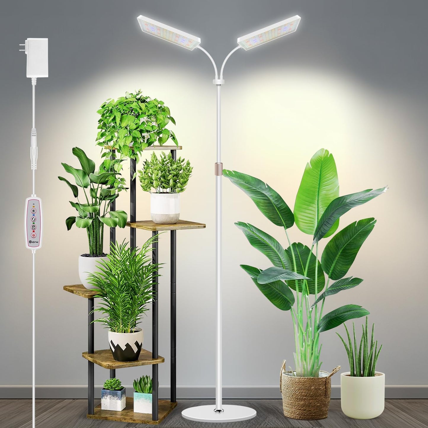 Wiaxulay Grow Lights for Indoor Plants with Adjustable Stand