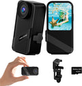 4K60FPS Mini Action Cam: Waterproof HD Video Recorder + 64G SD Card - TIMNUT