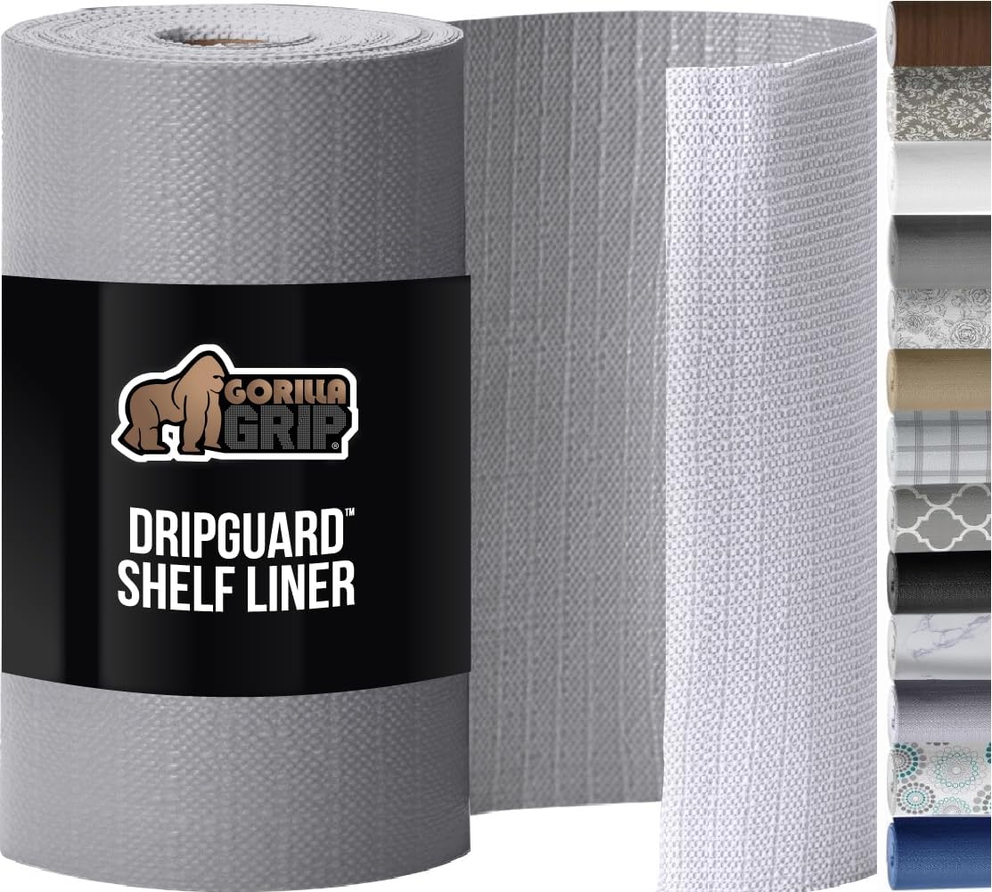 GORILLA GRIP DripGuard Shelf Liner for Kitchen and Cabinets