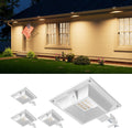 Solar Gutter Lights 4 Pack Warm White - Easy No-Drill Outdoor Lighting