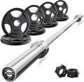 RitFit Barbell Weight Set 6 ft Olympic Barbell with Plates - Home Gym