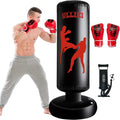 67in Punching Bag for Adult with Gloves and Pump - Inflatable Training