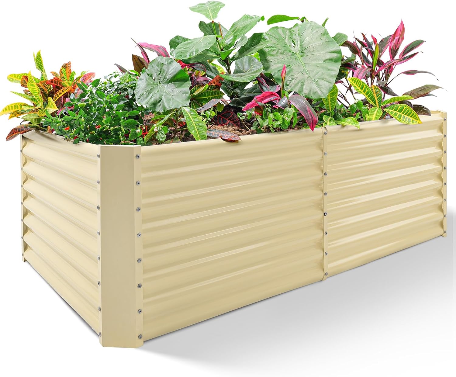 Land Guard 842ft Galvanized Raised Garden Bed for Vegetables