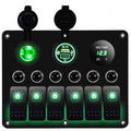 MKING 6 Gang Marine Switch Panel - Waterproof 6-Switch Unit
