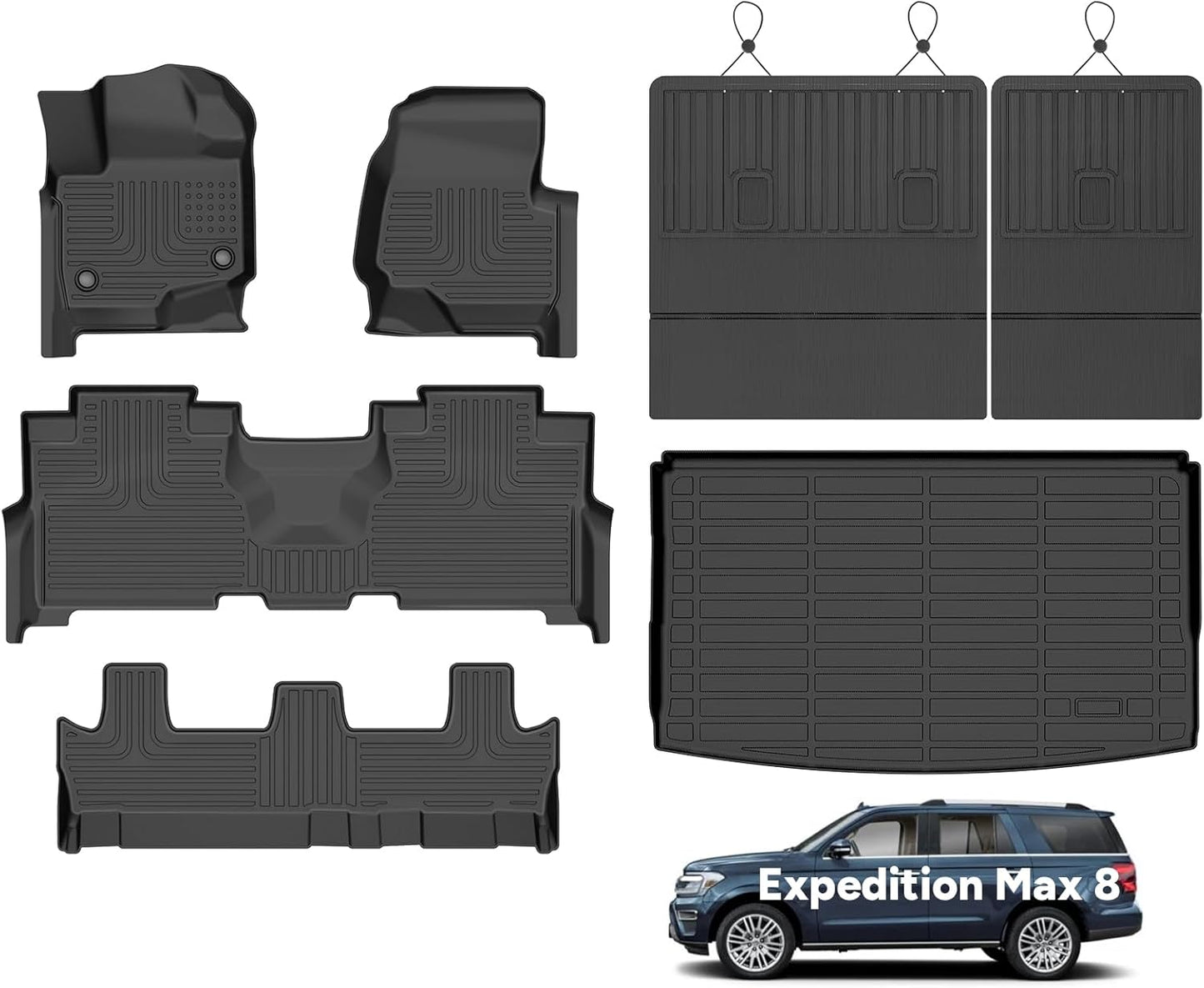 Wayhigh All Weather Floor Mats for Expedition Max 2021-2025