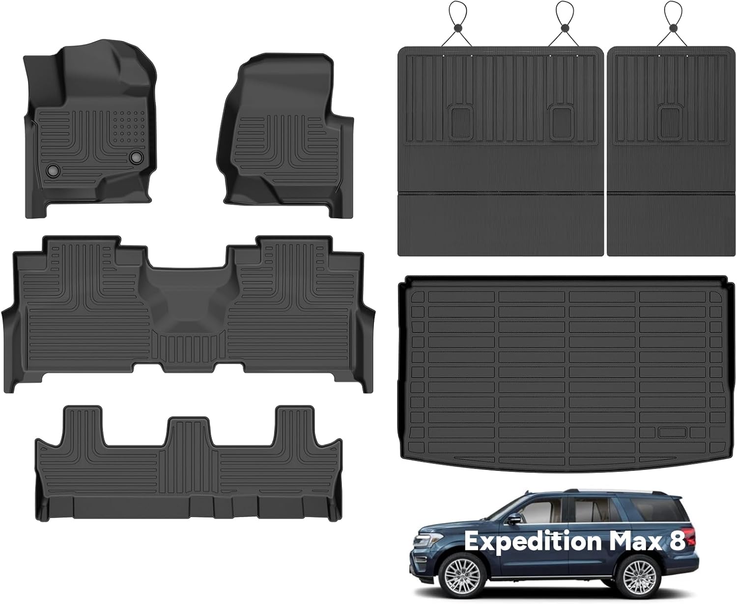 Wayhigh All Weather Floor Mats for Expedition Max 2021-2025