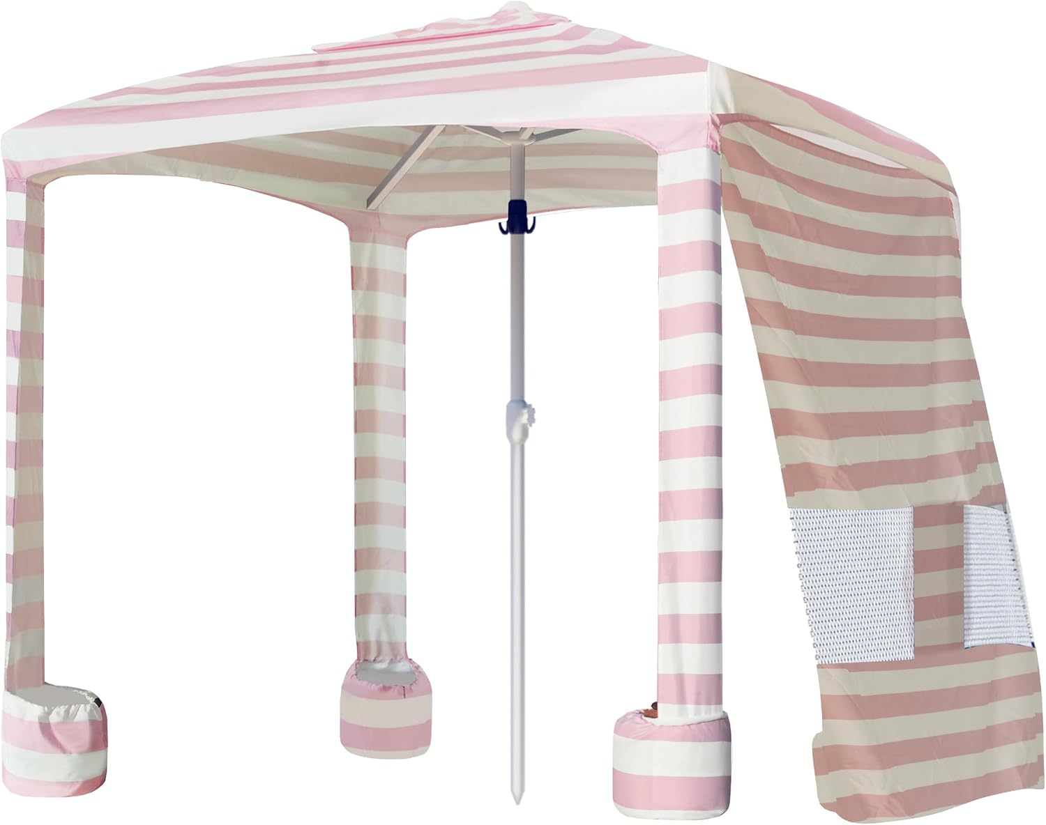 AMMSUN Beach Cabana Tent - Easy Setup, Elegant Pink Canopy