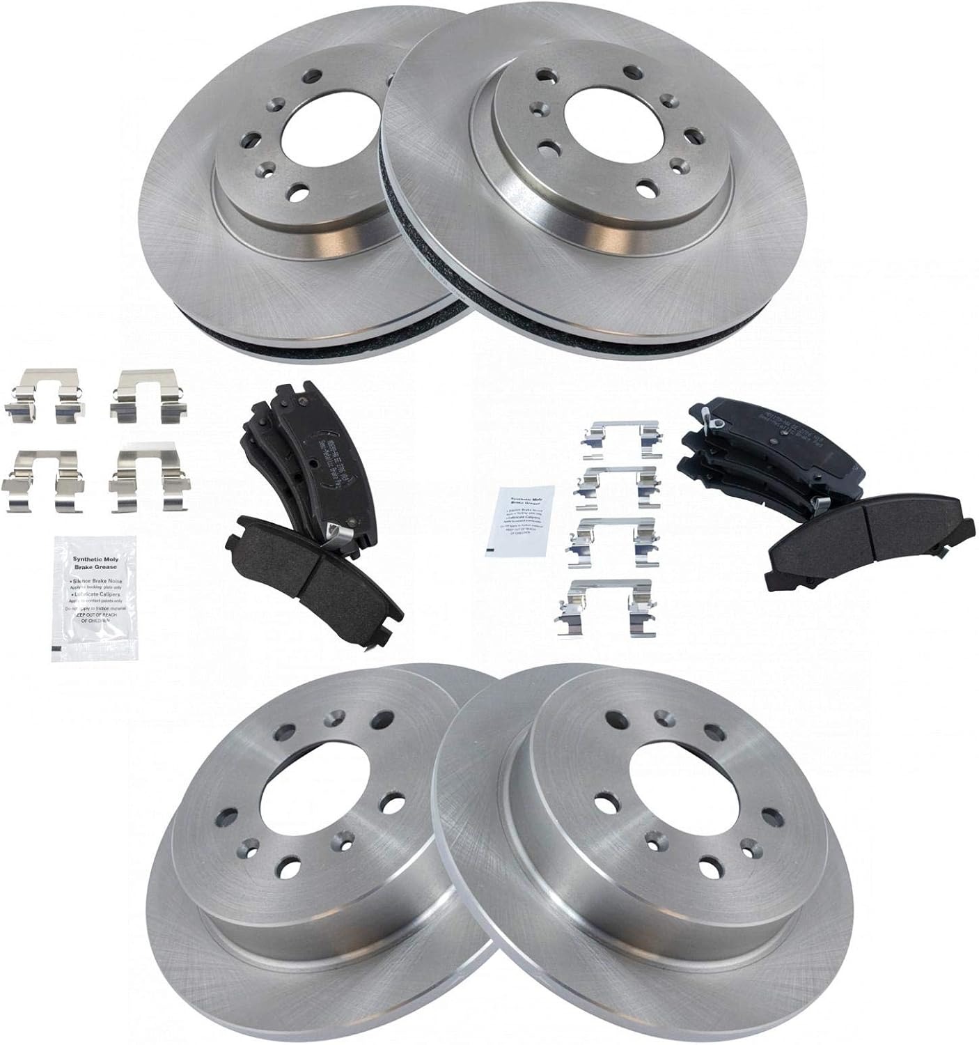TRQ Brake Pad & Rotor Kit for 2006-2010 Chevrolet Impala