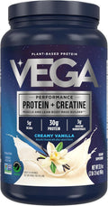 Vega Protein + Creatine Vanilla Powder - Plant Protein for Muscle