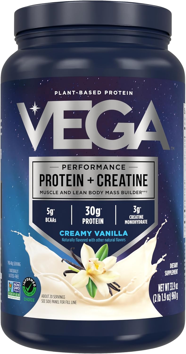 Vega Protein + Creatine for Muscle Growth & Repair - 20 Servings