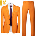 MOGU Mens Slim Fit Suit 2 Piece Tuxedo - Sharp Slim Profile