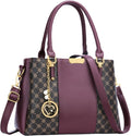 KKXIU 3 Compartment Handbags for Women 12in x 5in x 8.7in