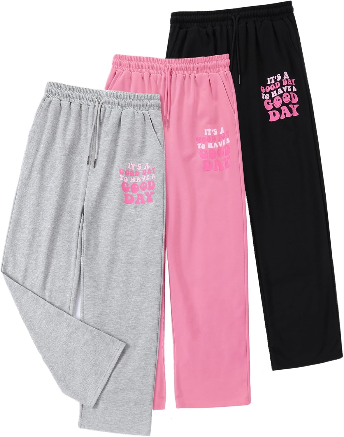Trendy Girls Sweatpants Joggers with Pockets for Tween Style