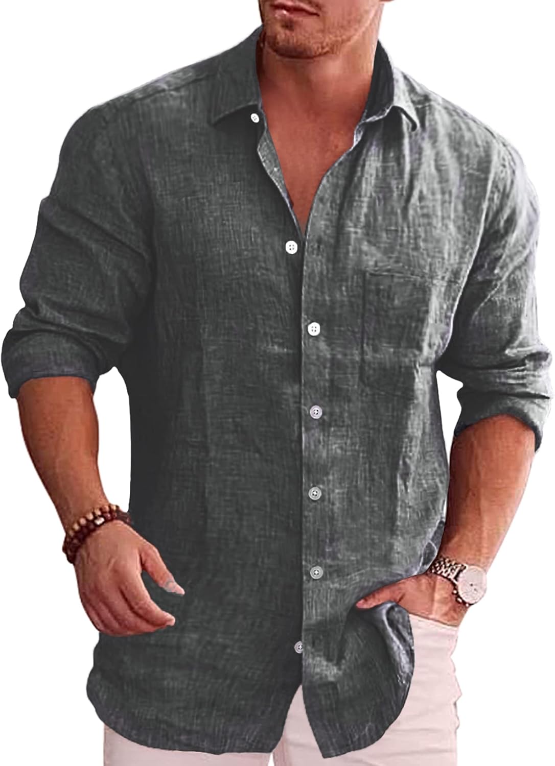 COOFANDY Men's Casual Button Down Shirt for Stylish Comfort