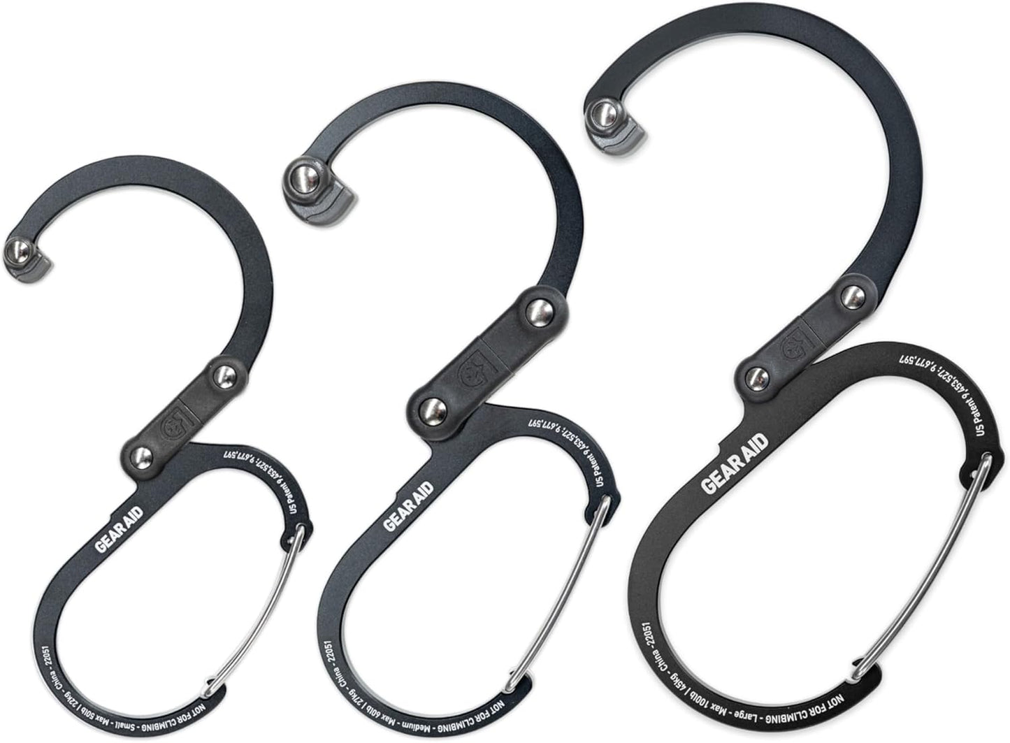 HEROCLIP 360 Swivel Carabiner Gear Clip for Camping and More