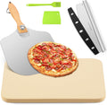 Pizza Stone 5 PCS Set 15 x 12 in Thick Cordierite Stone - Crispy Crust