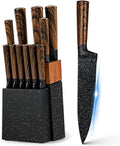 12-Piece Kitchen Knife Set with Wooden Block - Professional Cutlery