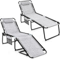 Lounge Chairs for Outside - Extra High Folding Tanning Lounger (2)