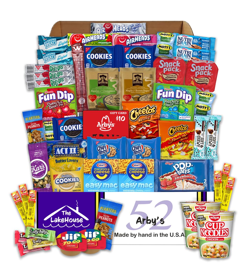 LakeHouse Student 52 College Care Package with Arby's Gift Card