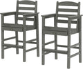 VINGLI Tall Adirondack Bar Stools Set of 2 - Durable Outdoor Seats