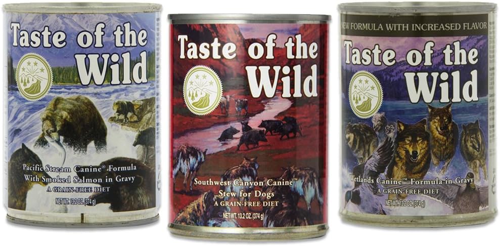 Taste of The Wild Canned Dog Food Variety Bundle - 12 Pack