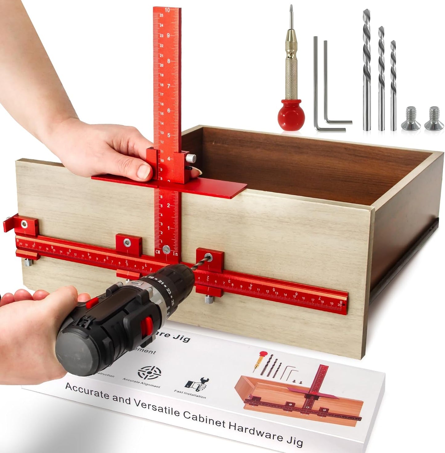 Aluminum Cabinet Hardware Jig Tool for Easy Handle Installations