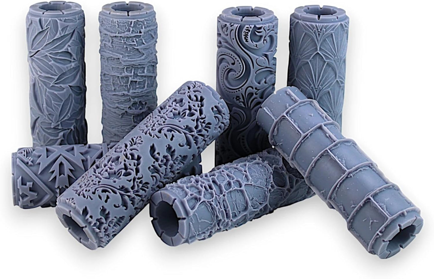 Ultimate Seamless Clay Texture Rollers 8-Set for Crafts