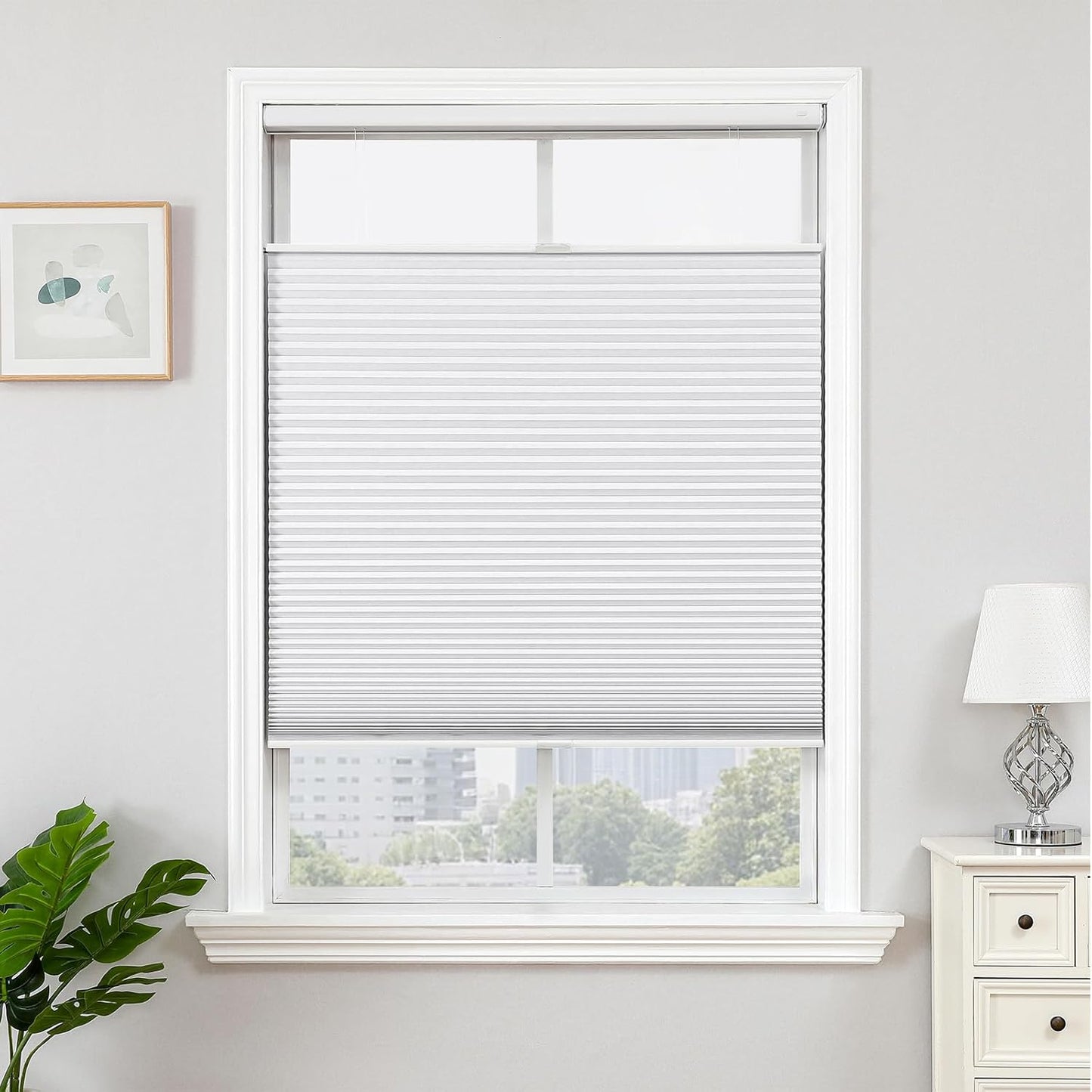 Joydeco No Tools No Drill Blinds for Indoor Windows, White
