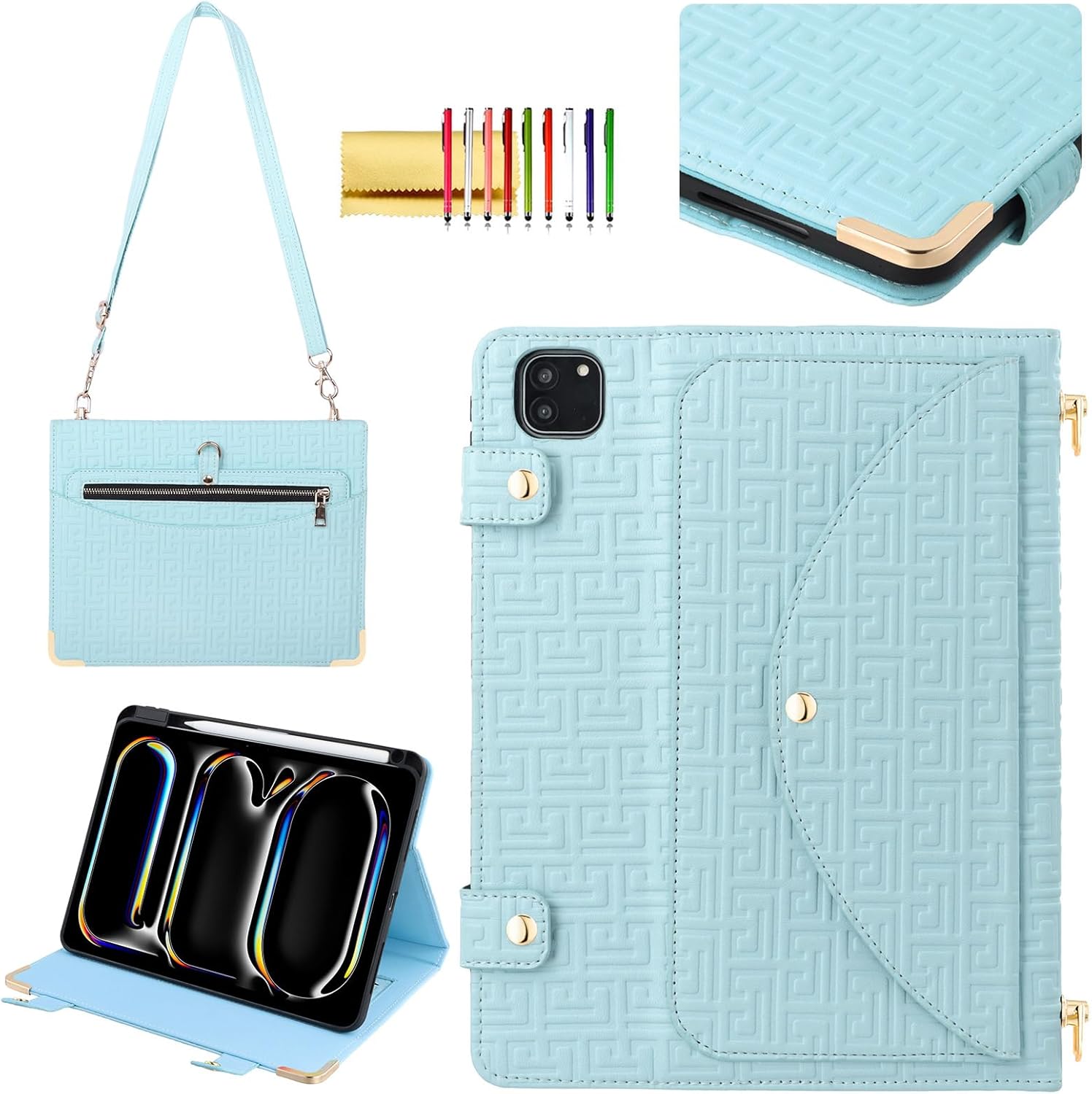 Handbag Case for iPad Pro 11in M4 2024 with Pencil Holder