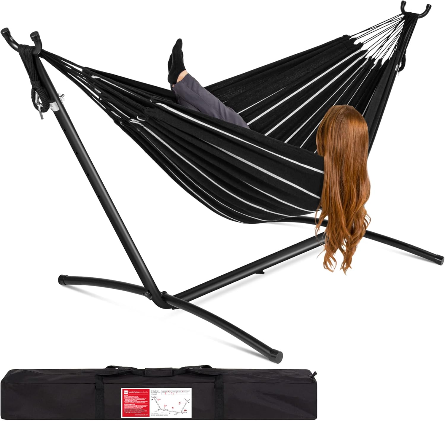 Best Choice Products Double Hammock with Steel Stand for Comfort