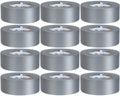 Silver Heavy Duty Duct Tape Bulk 12 Pack 2 in x 60 yd - Durable Repair