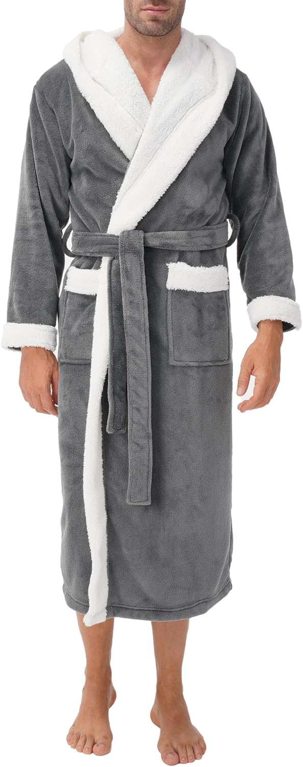 Men's Soft Fleece Plush Robe for Ultimate Comfort and Warmth