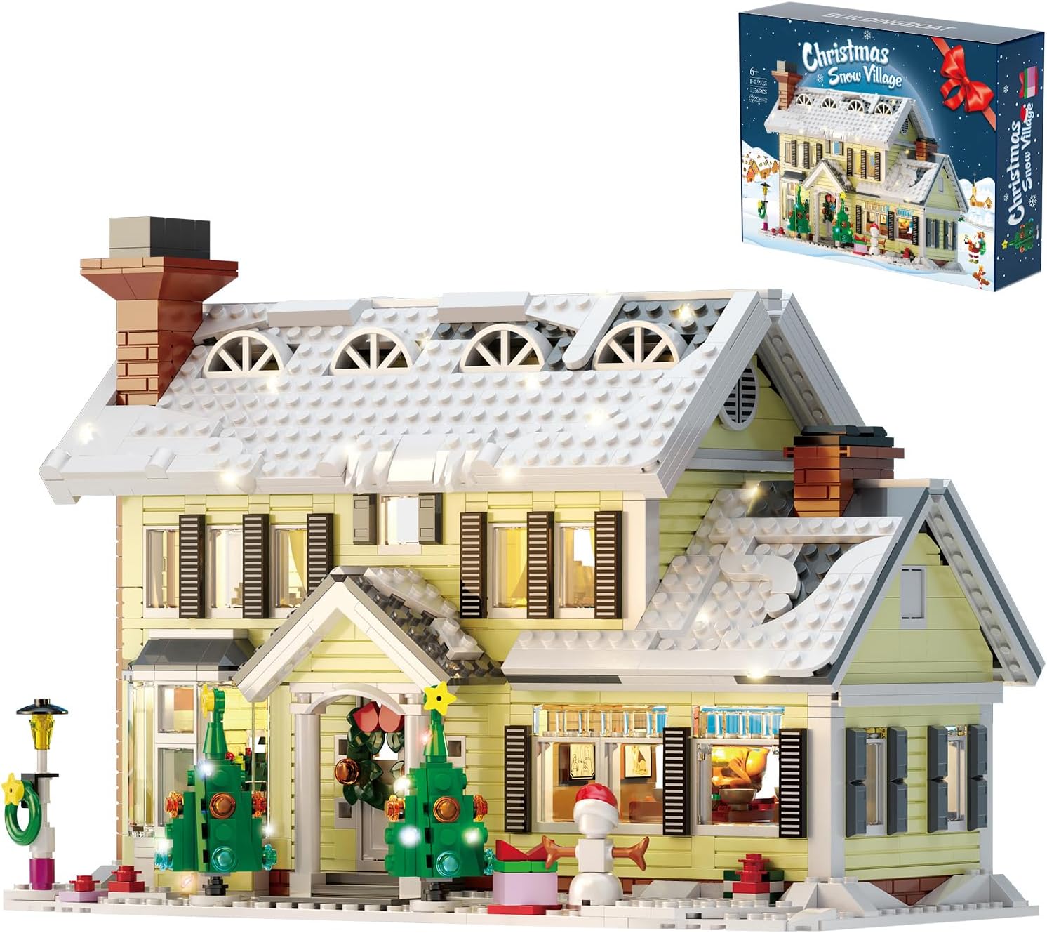 Christmas Holiday House Building Set for Festive Cheer