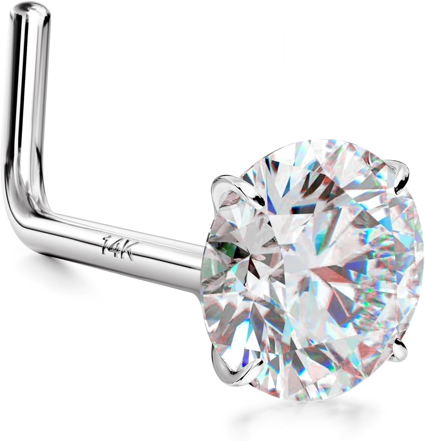 14K Gold Nose Rings Studs for Women and Men - Hypoallergenic Design