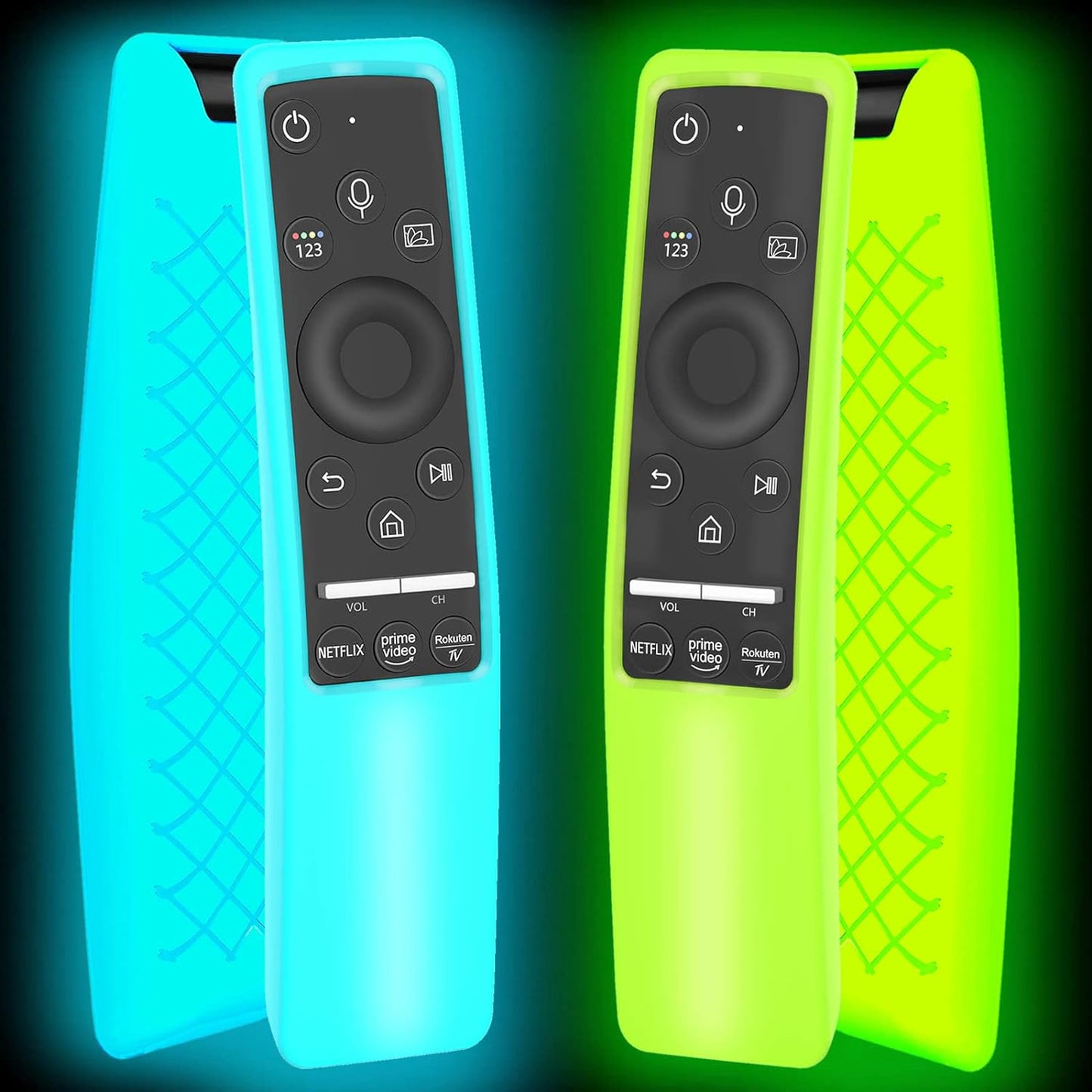 Glow-in-the-Dark Silicone Remote Cases for Samsung TV - Shockproof Protection