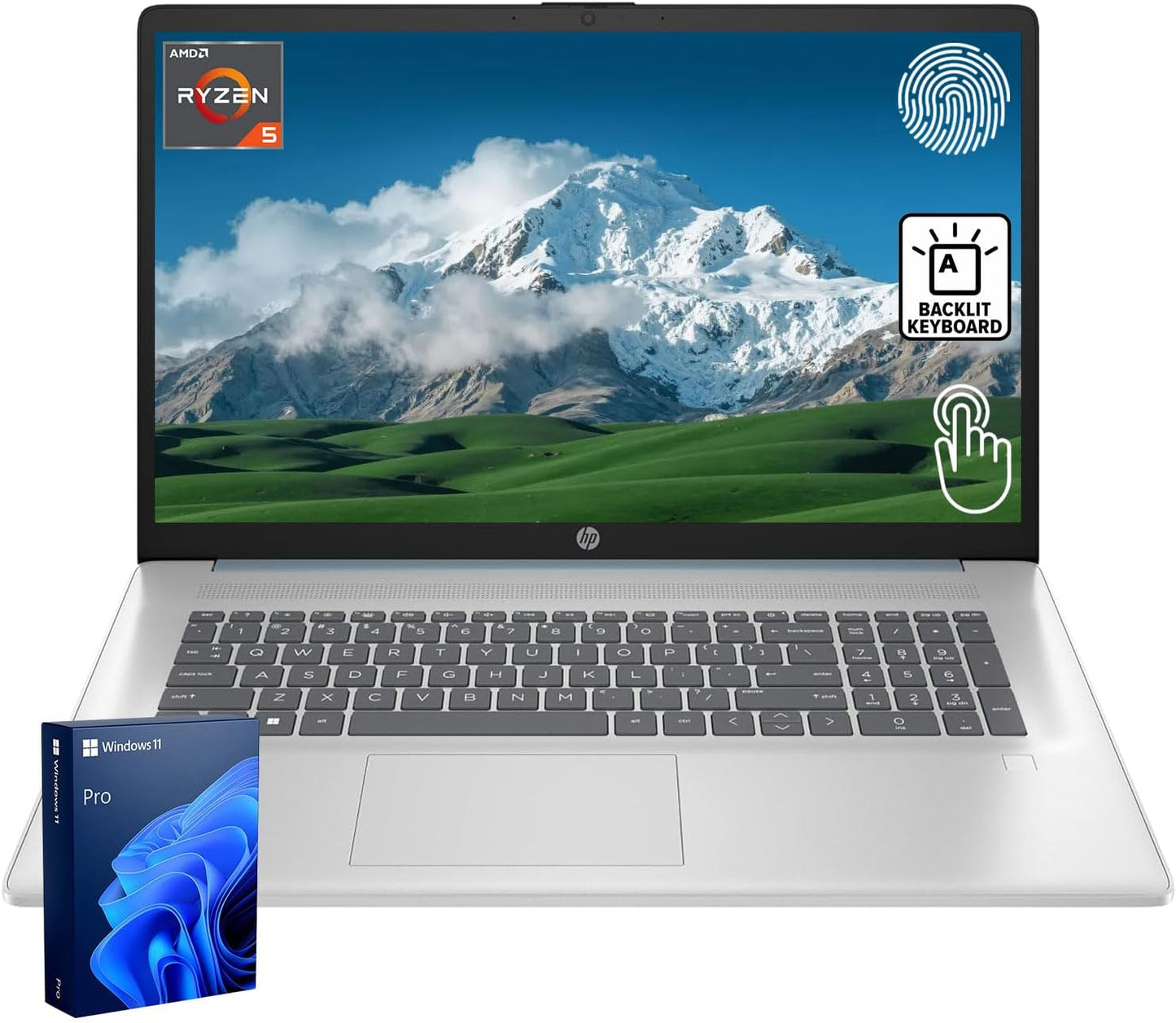 HP 17.3in Business Laptop with Touchscreen and Ryzen 5 Processor