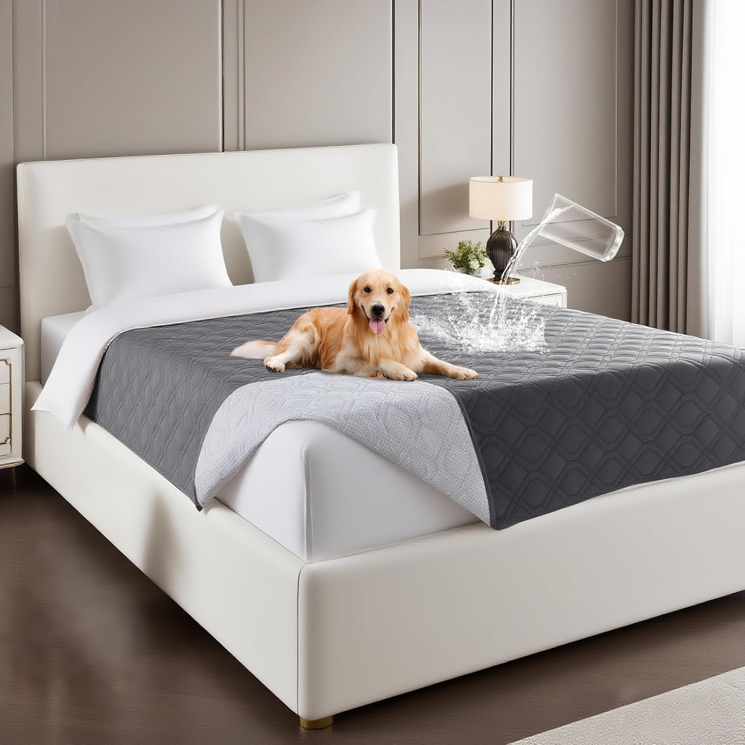 PrinceDeco Waterproof Blanket Dog Bed Cover for Pets and Furniture