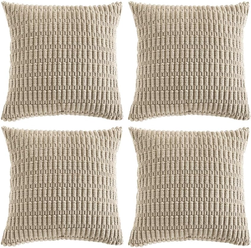 Fancy Homi Taupe Decorative Throw Pillow Covers for Cozy Living
