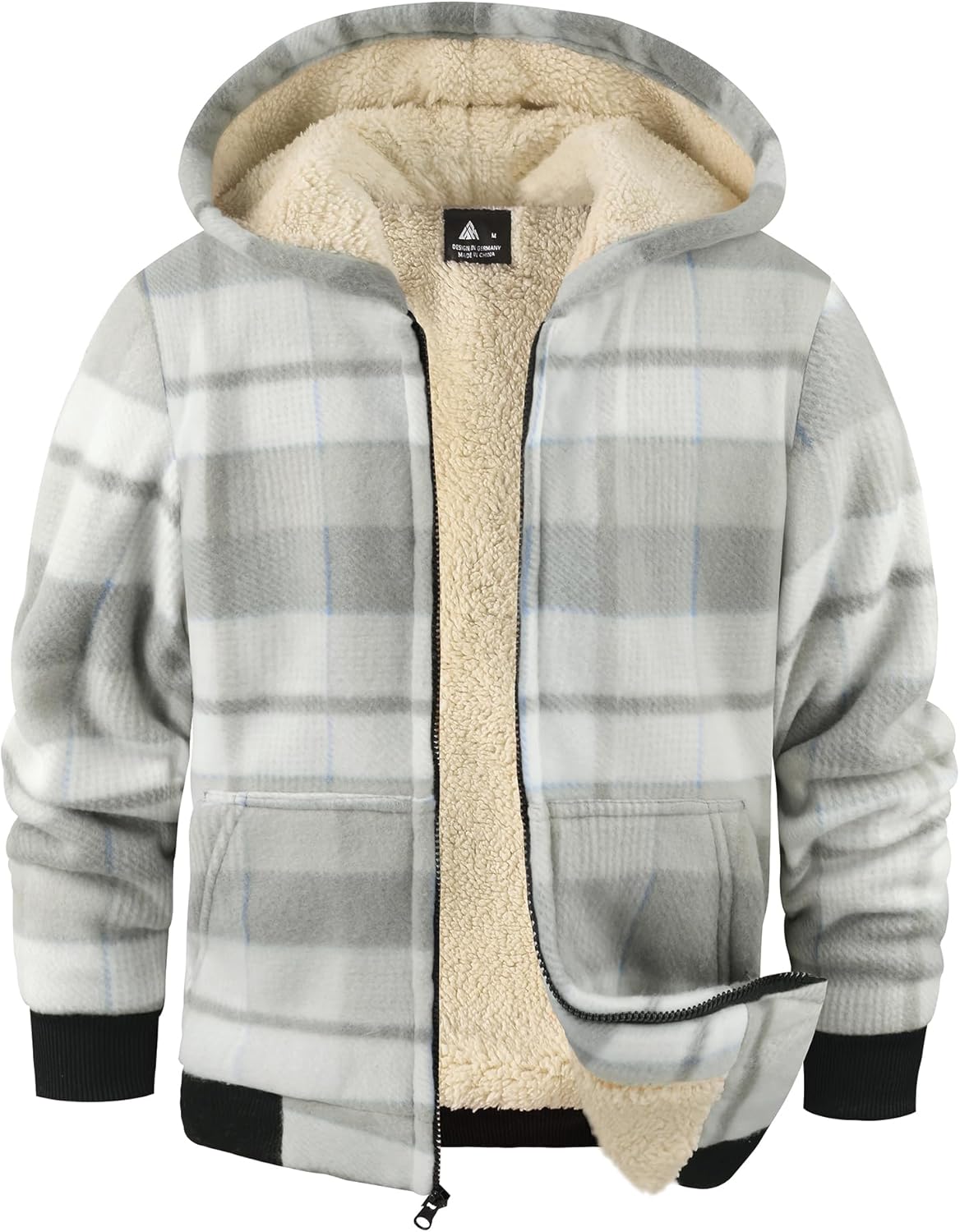 GEEK LIGHTING Boys Flannel Jacket with Sherpa Lining for Winter