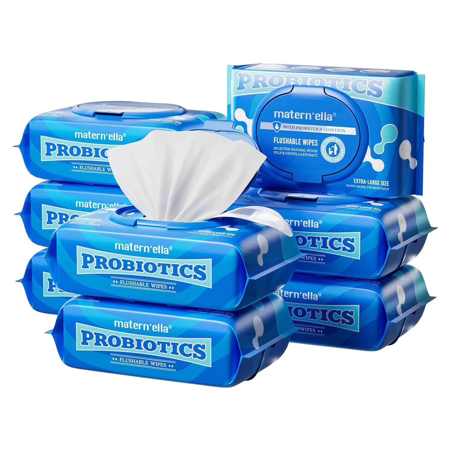 matern'ella Flushable Wipes Extra Large for Ultimate Cleanliness
