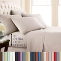 California King Deep Pocket Sheet Set 6-Piece - Soft Bone