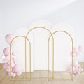 Metal Arch Backdrop Stand and Cover Set 7.2ft/6.6ft/6ft - Stable Gold