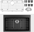 Stainless Steel Sink Protector 27.5 in x 13.5 in - Rear Drain Sink