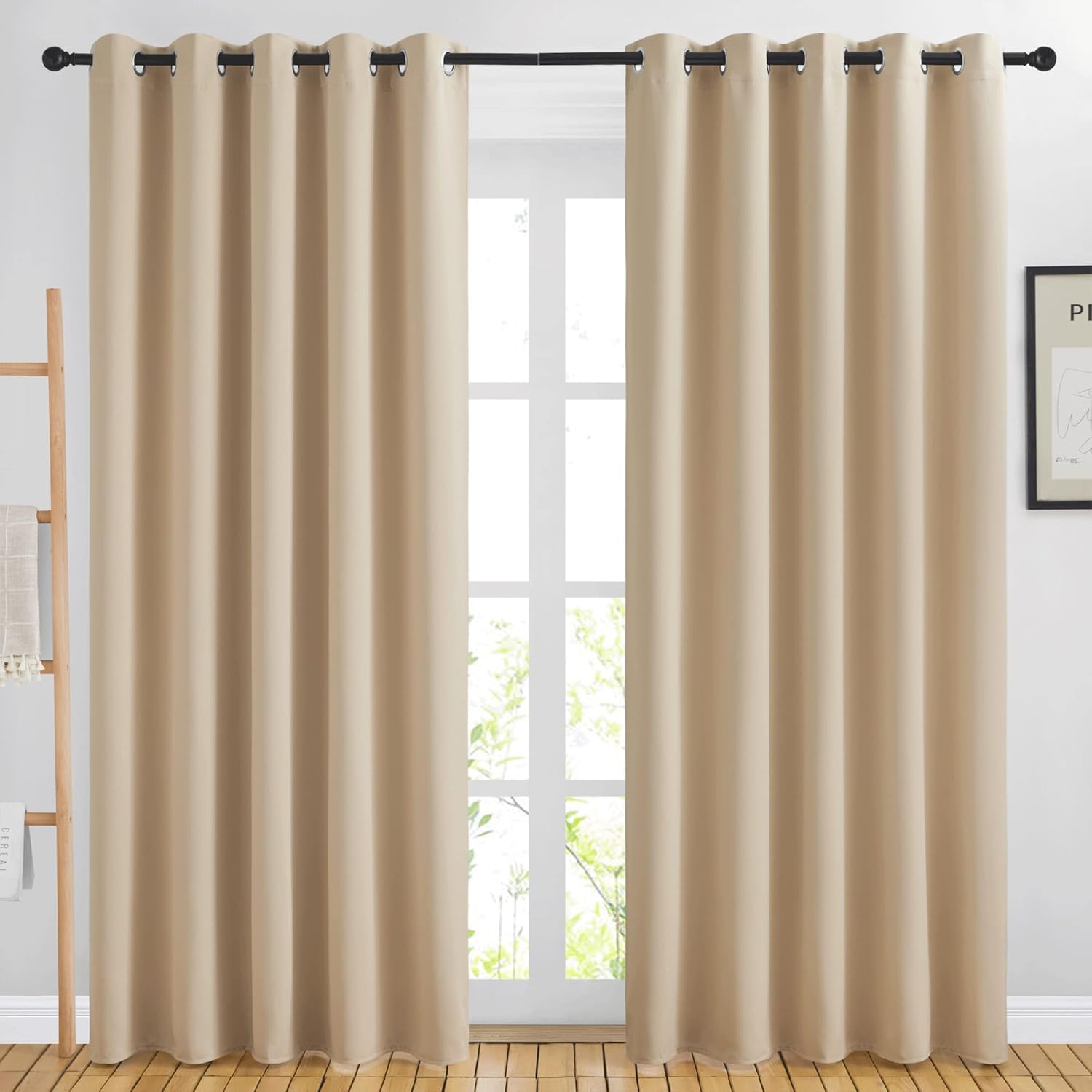 NICETOWN Blackout Draperies Curtains for Bedroom - Set of 2