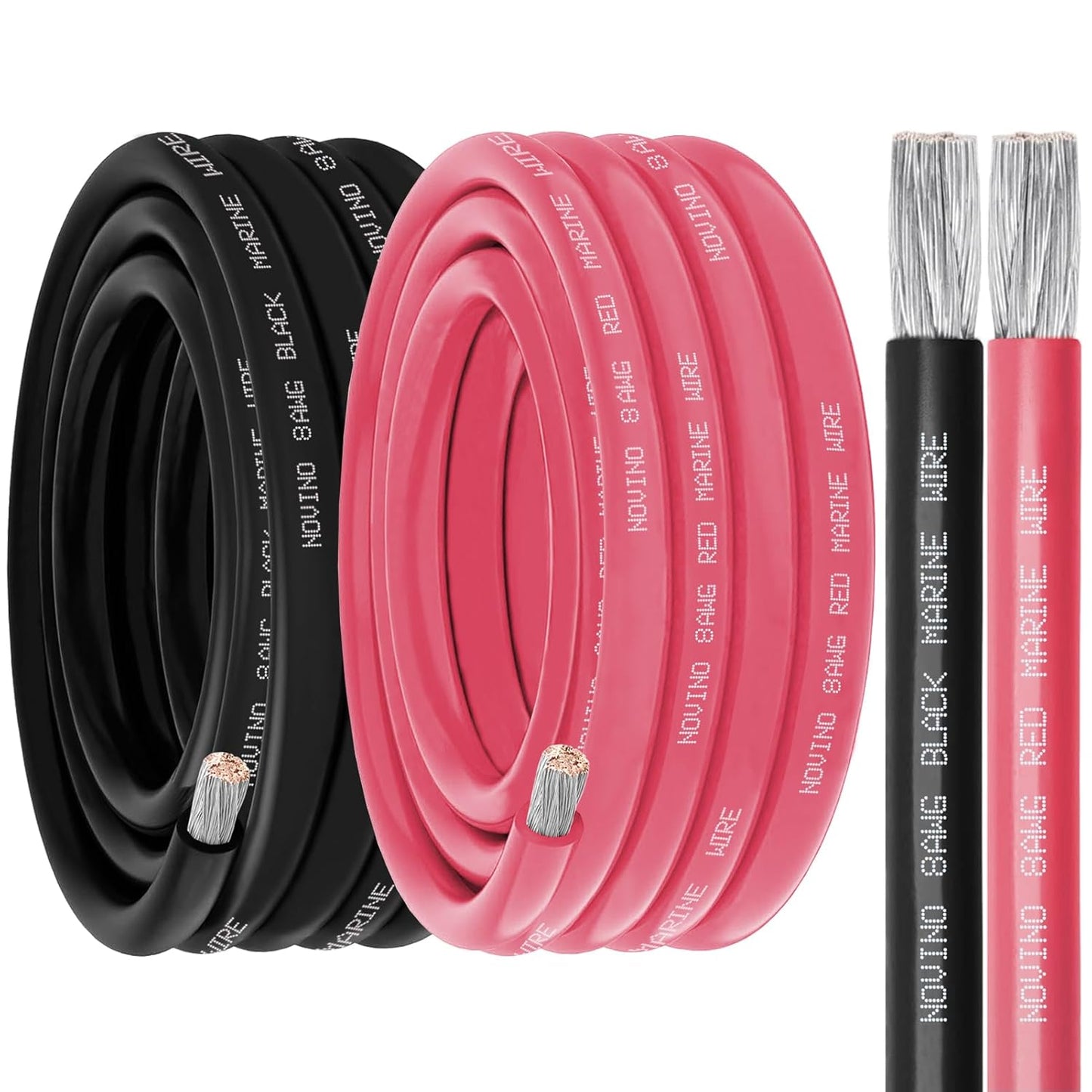 8 Gauge Marine Grade Wire for Boats, RVs, and More - 60FT