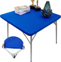 Spandex Table Topper Blue 36x36 Inch Stretch Cover