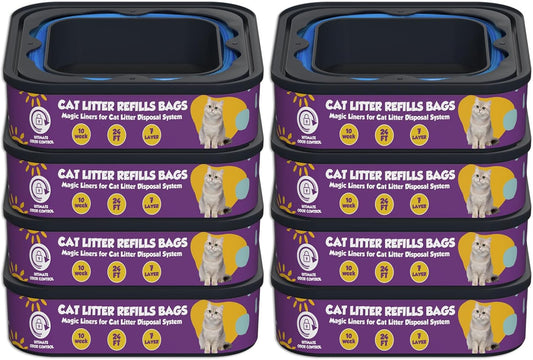 Cat Litter Refill Bags for Litter Cat Genie - 8 Pack
