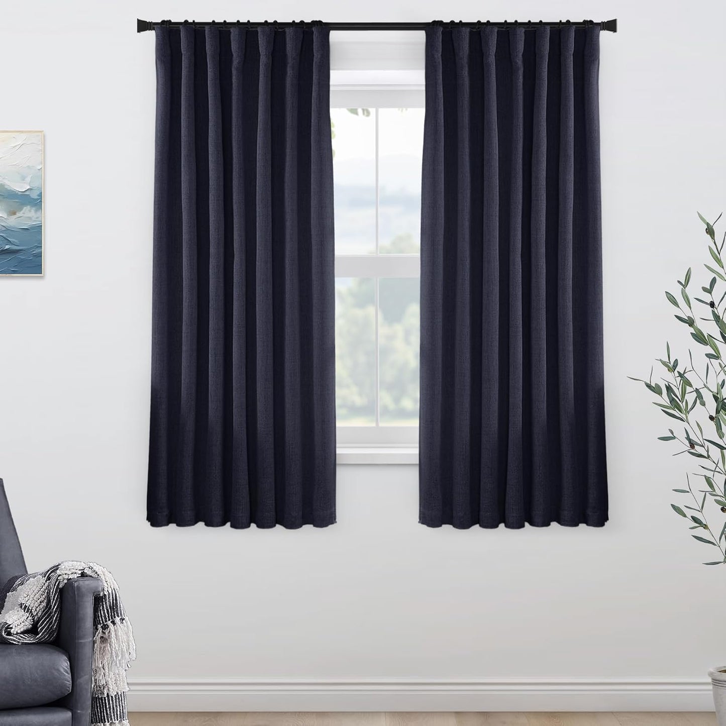 PANELSBURG Navy 100% Total Blackout 63 Inch Curtains Review