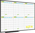 Magnetic Dry Erase Calendar Whiteboard 48 x 36 in - 6 Month Planner