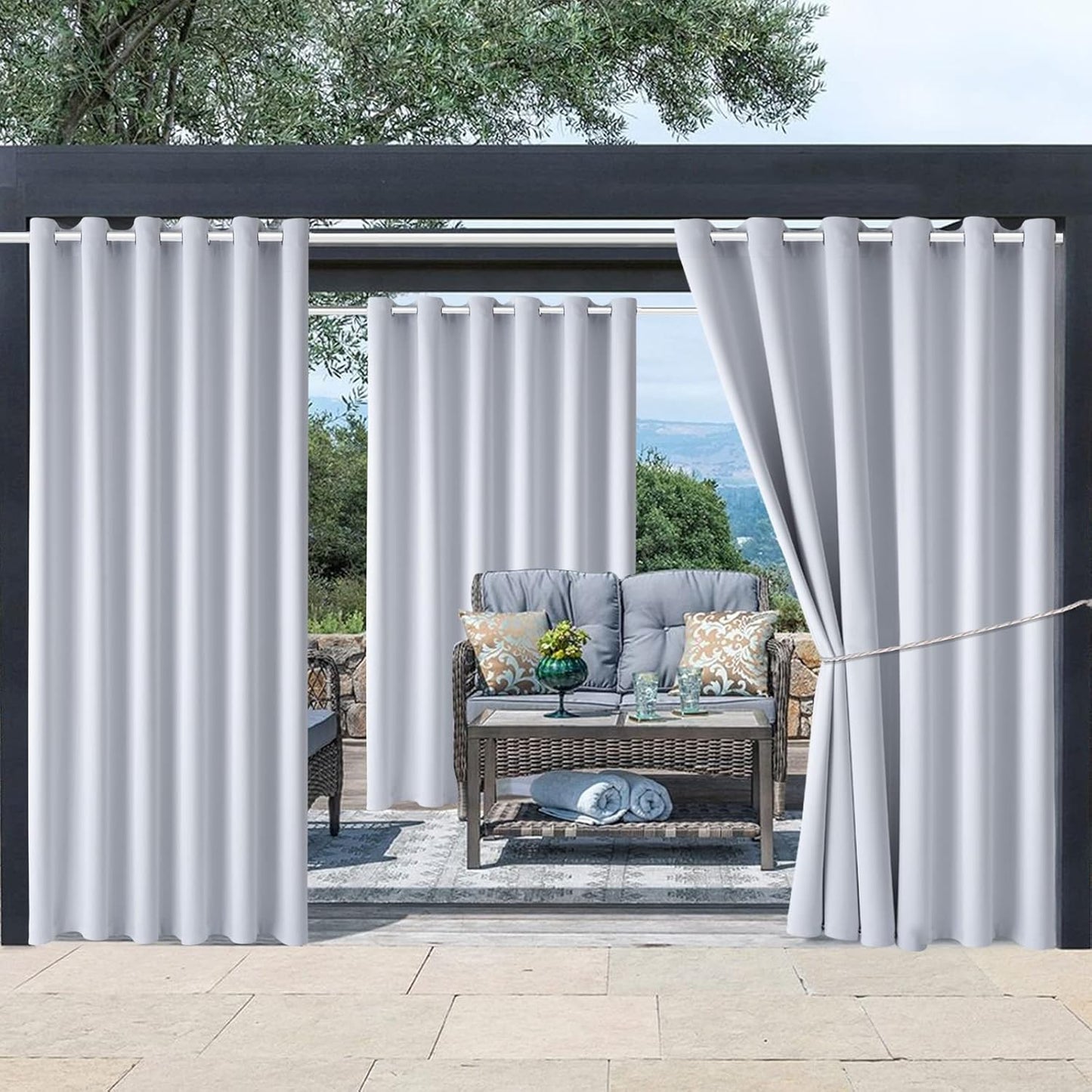 Water Proof Outside Curtains for Porch and Patio Areas
